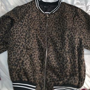 plus cheetah print bomber